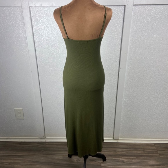 Nine Britton Olive Ribbed Green Sleeveless Maxi Dress Women’s Small - Picture 4 of 9